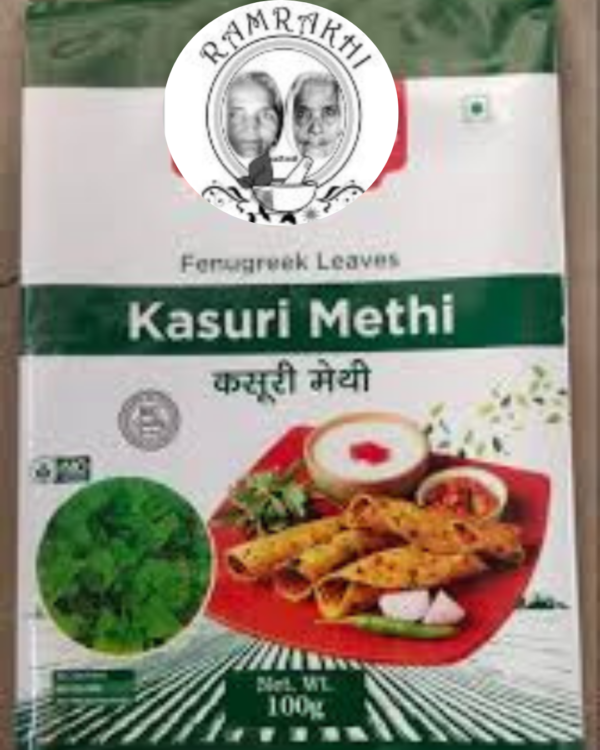 Ramrakhi Dadi Nani कसूरी मेथी Powder – Pure Dried Fenugreek Leaves Powder – Traditional Aroma & Flavor Enhancer – 100g