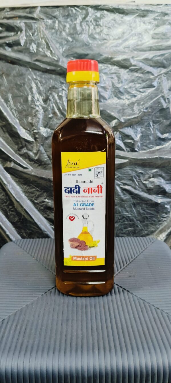 Ramrakhi Dadi Nani Black Mustard Oil – Cold Pressed Kachi Ghani – Pure, Unrefined & Traditionally Extracted